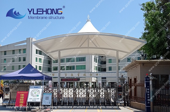 Structure membrane en forme de chapiteau pour un campus éducatif à Xinyi