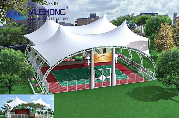 Structures membranaires pour terrains de sport